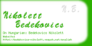 nikolett bedekovics business card